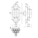 Rowland Vertical LED Wall Sconce - Diagram