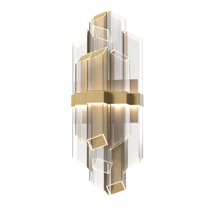 Rowland Vertical LED Wall Sconce - Titanium Gold Finish