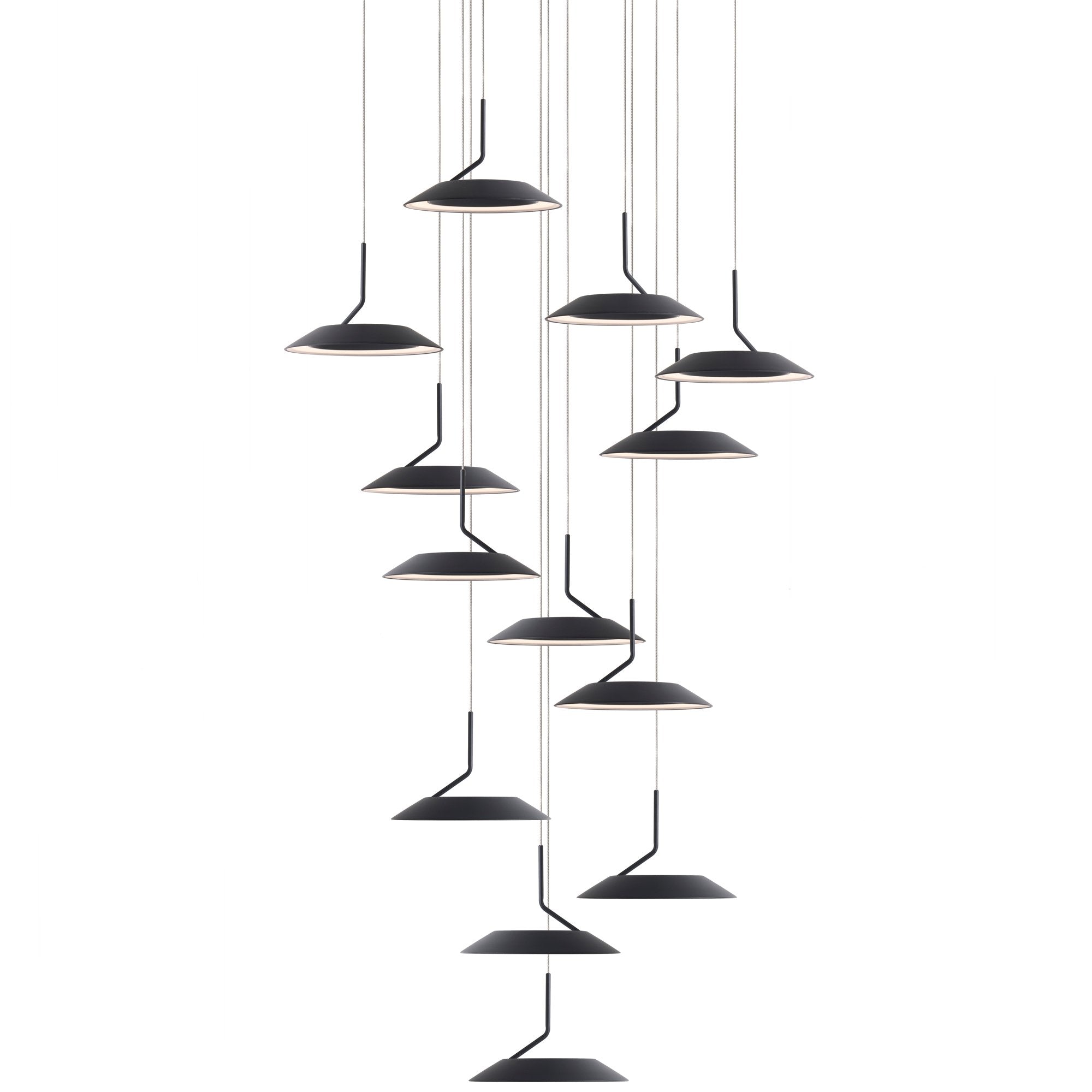 Royyo 13-Light Pendant - Matte Black Finish