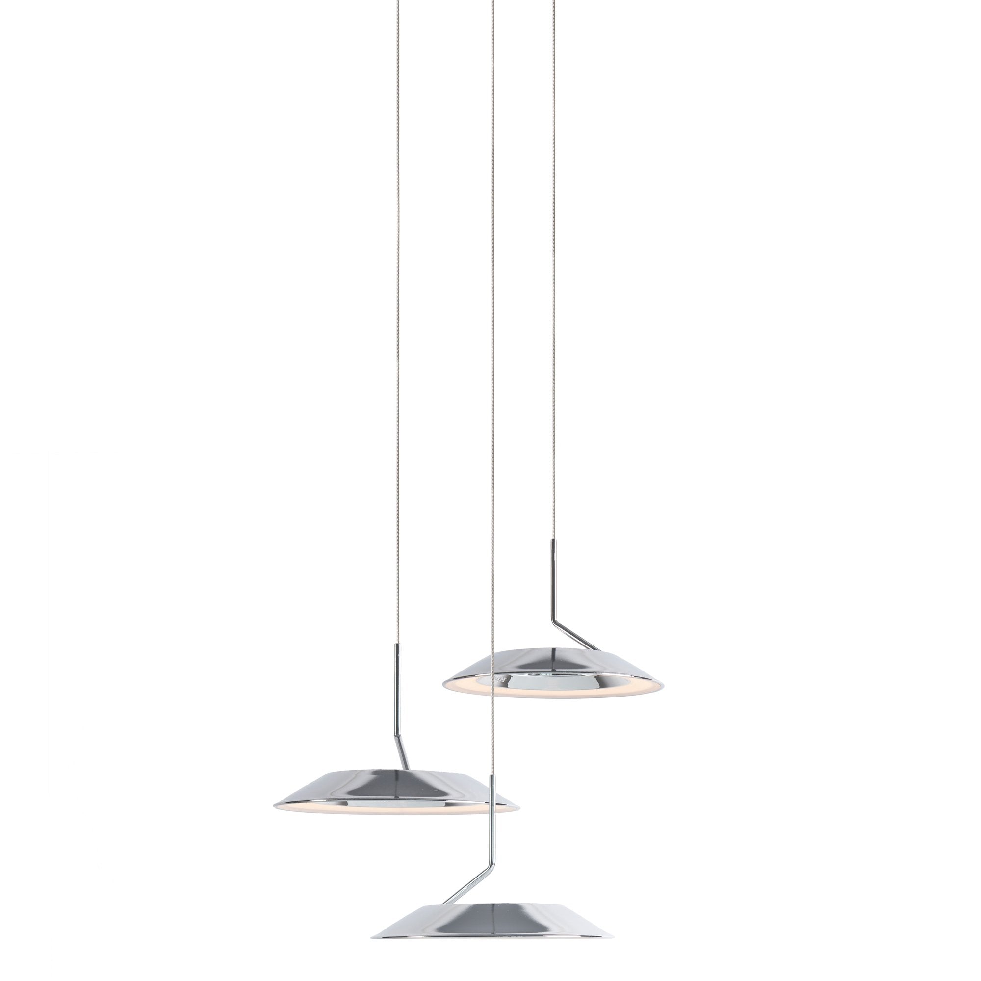 Royyo 3-Light Pendant - Chrome Finish