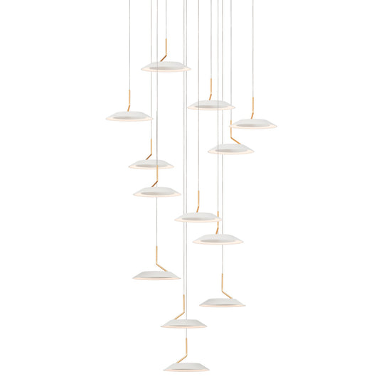 Royyo 13-Light Pendant - Matte White Finish