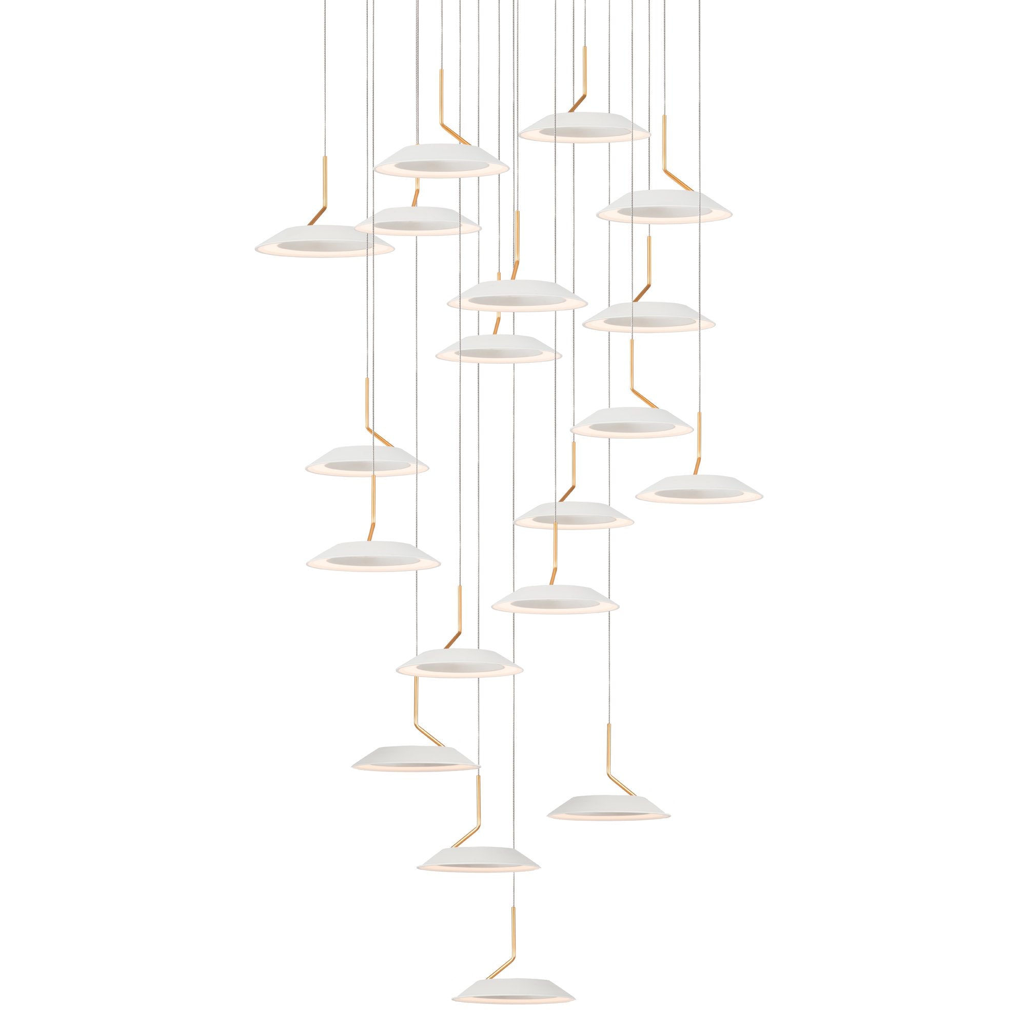 Royyo 19-Light Pendant - Matte White Finish