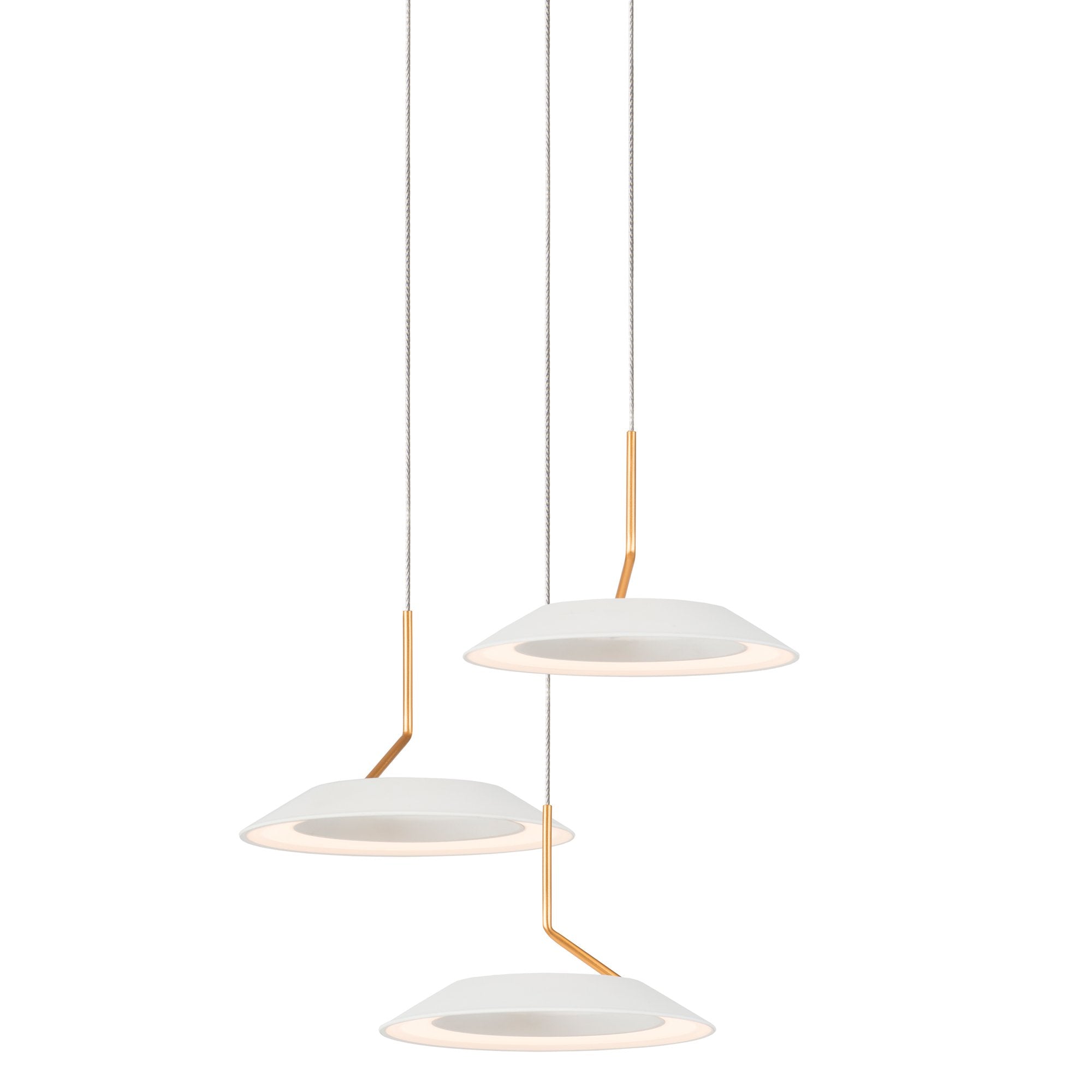 Royyo 3-Light Pendant - Matte White Finish