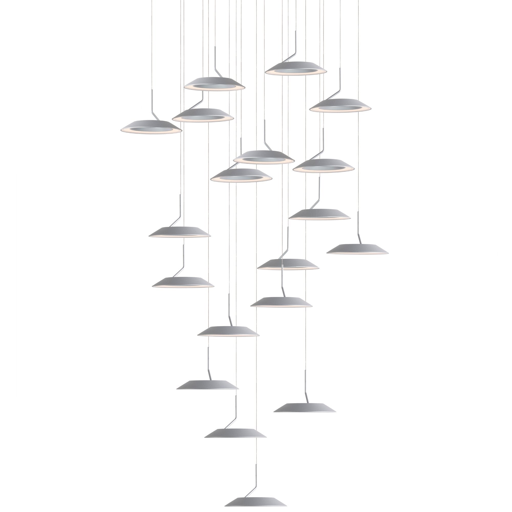 Royyo 19-Light Pendant - Silver Finish