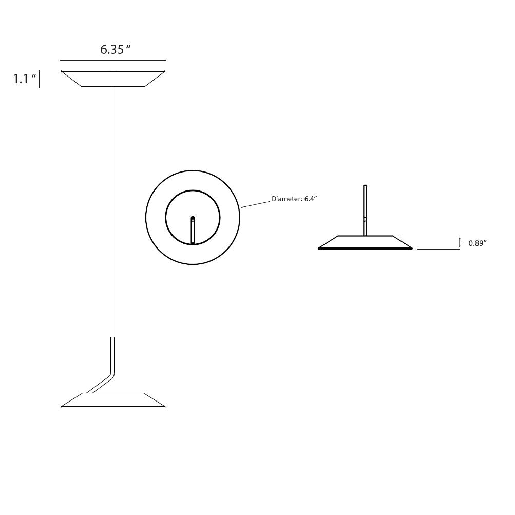 Royyo Single Light Pendant - Diagram