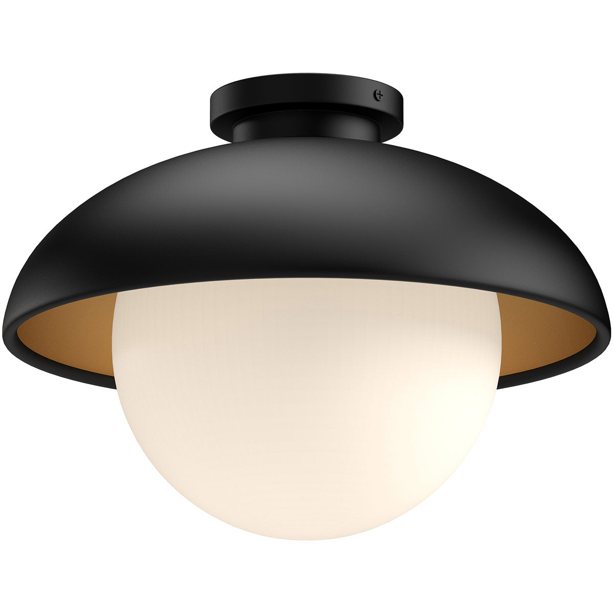 Rubio Small Semi Flush Mount - Matte Black Finish