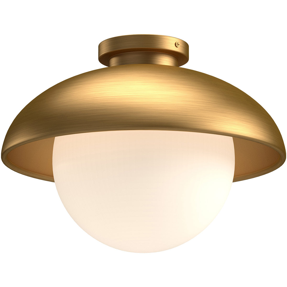 Rubio Small Semi Flush Mount - Aged Gold Finish