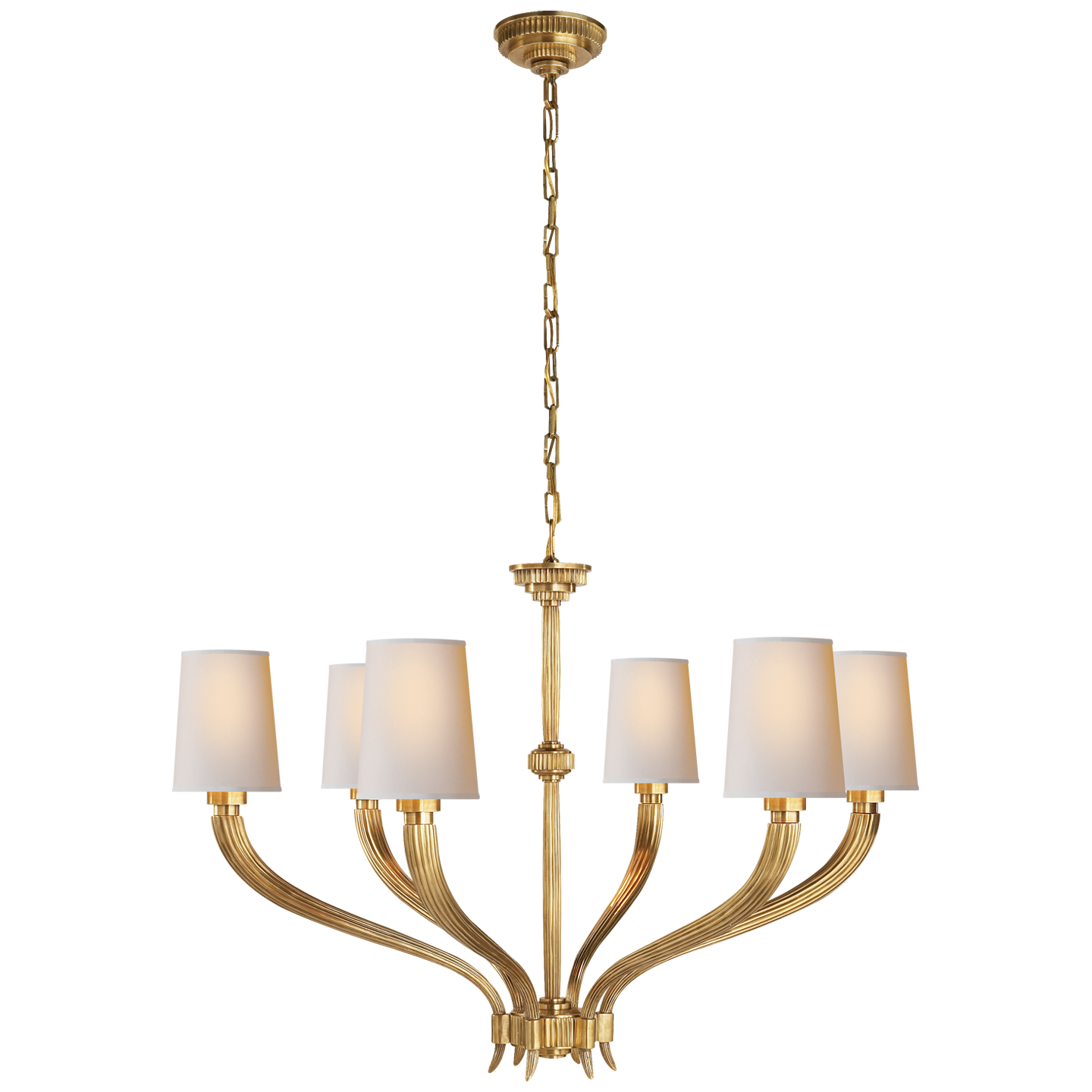 Ruhlmann Large Chandelier - Antique Burnished Brass Finish