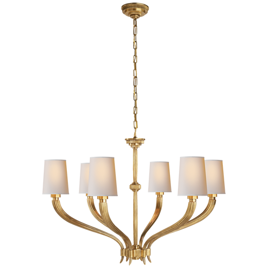 Ruhlmann Large Chandelier - Antique Burnished Brass Finish