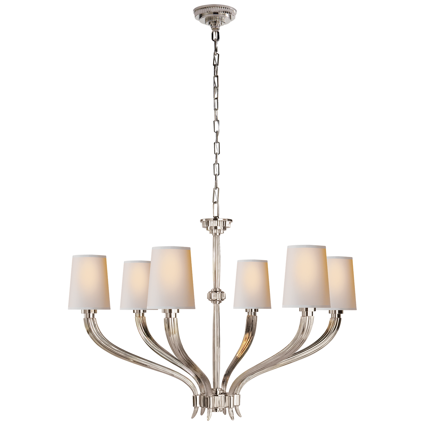 Ruhlmann Large Chandelier - Polished Nickel Finish