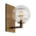Sedona Wall Sconce - Clear/Aged Brass Finish