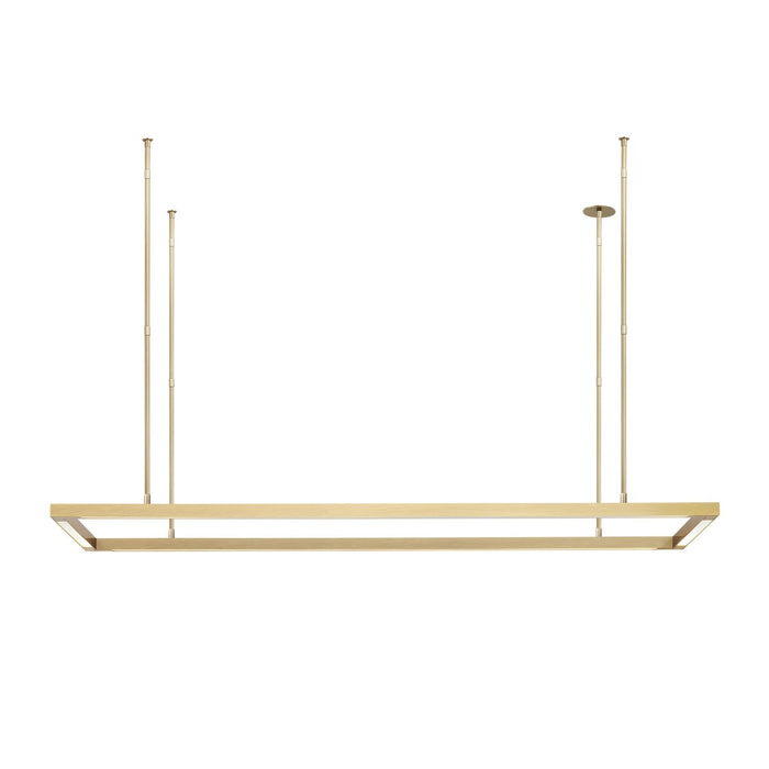Stagger Halo 50 Linear Suspension - Natural Brass Finish