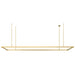 Stagger Halo 84 Linear Suspension - Natural Brass Finish