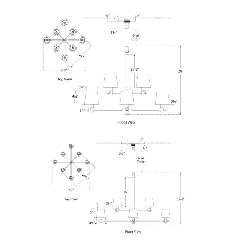 Sable Chandelier - Diagram