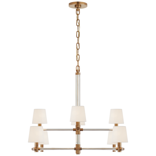 Sable Large Chandelier - Natural Brass Finish