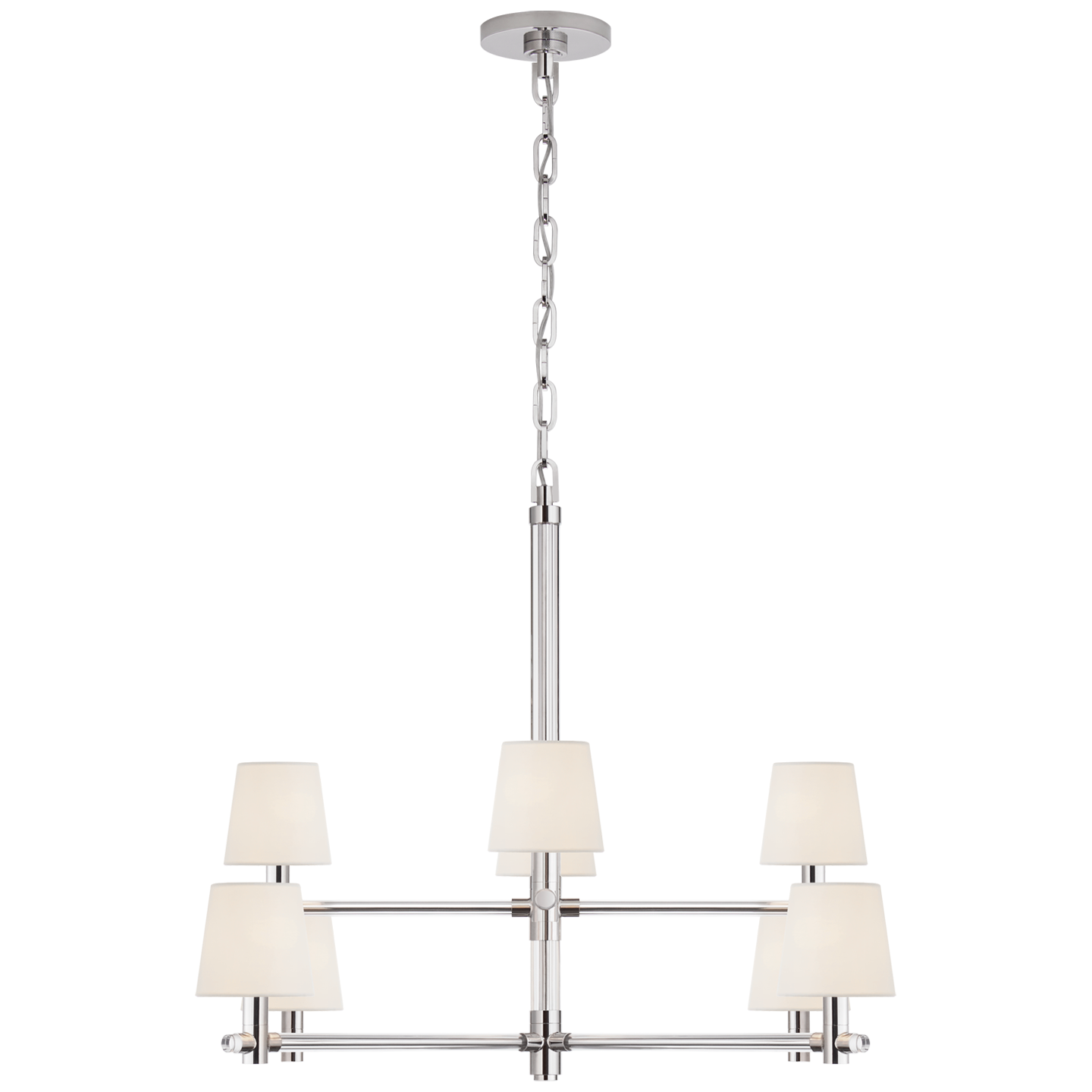 Sable Large Chandelier - Polished Nickel Finish