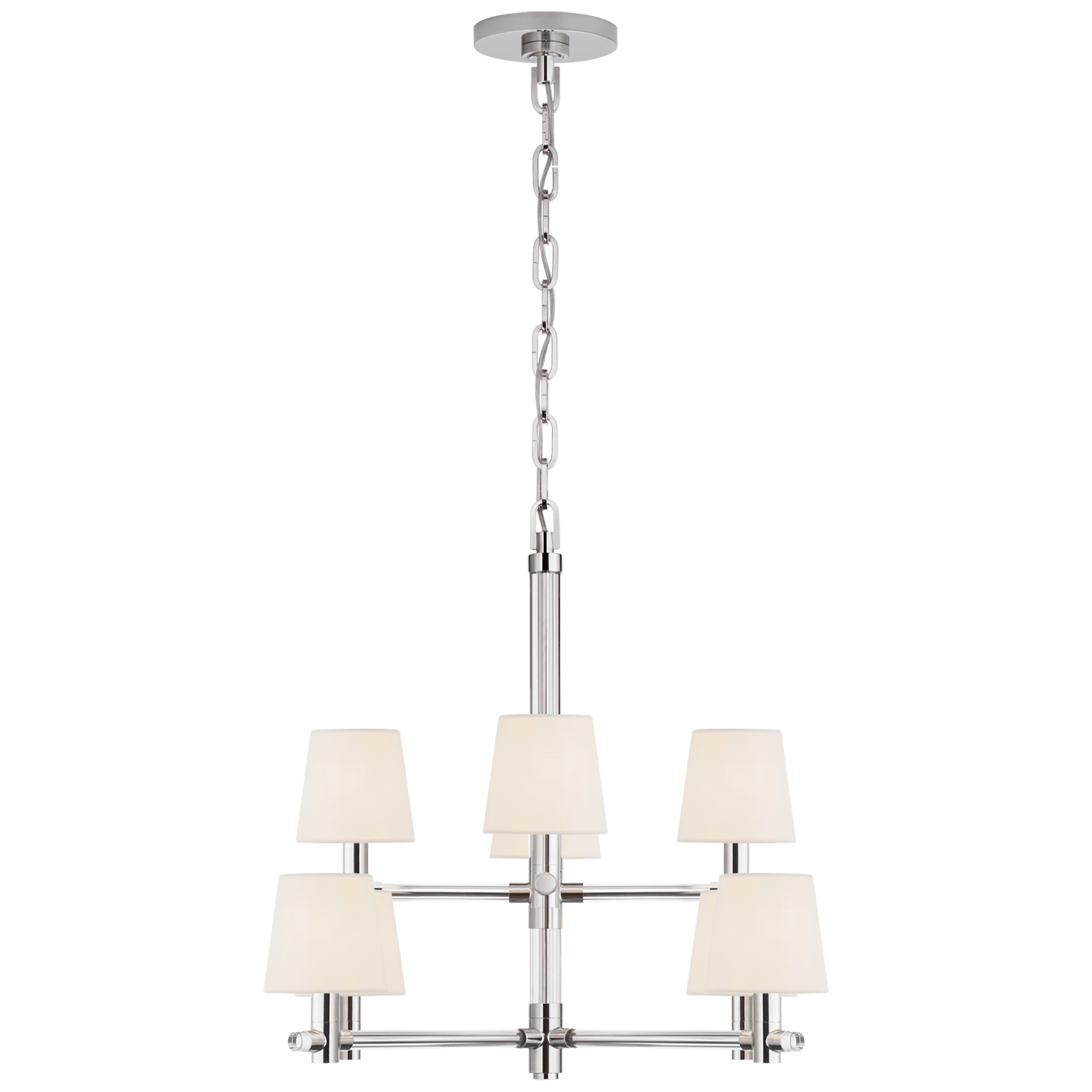 Sable Small Chandelier - Polished Nickel Finish