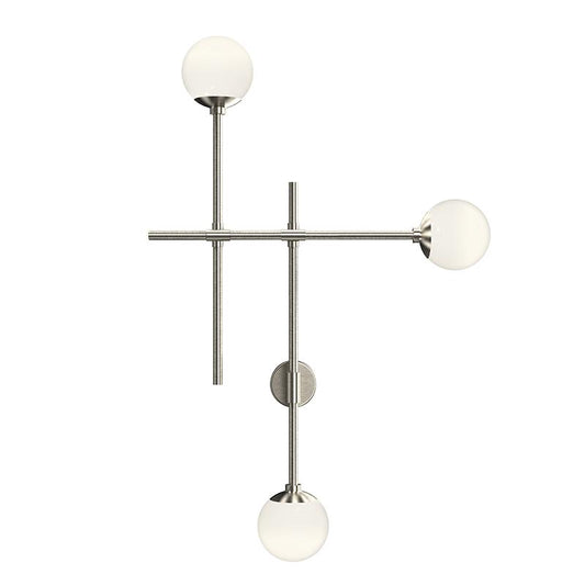 Sabon LED 3 Light Wall Sconce - Satin Nickel Finish