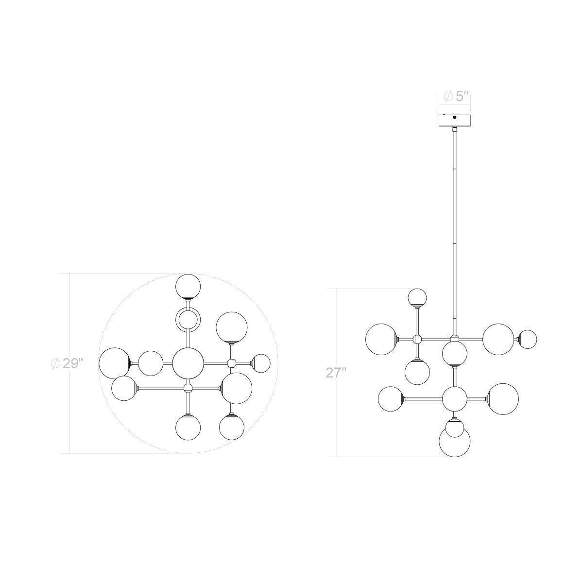 Sabon LED Pendant - Diagram