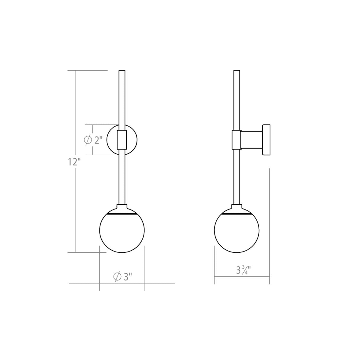 Sabon LED Wall Sconce - Diagram