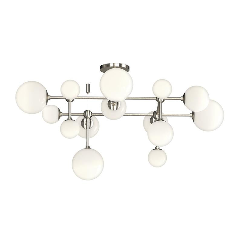 Sabon Semi Flush Mount - Satin Nickel Finish