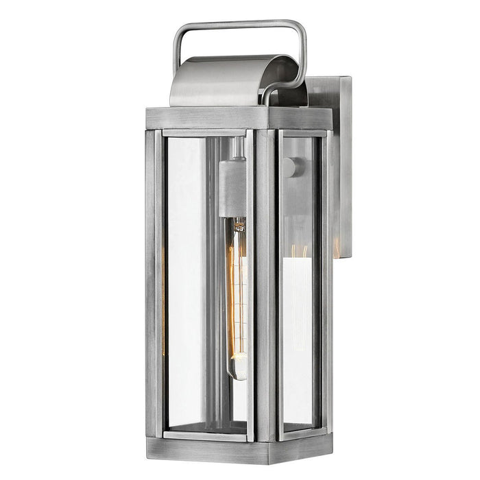 Sag Harbor Small Outdoor Wall Sconce - Antique Brushed Aluminum Finish