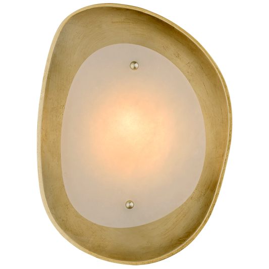 Samos Small Sculpted Sconce - Gild & Alabaster