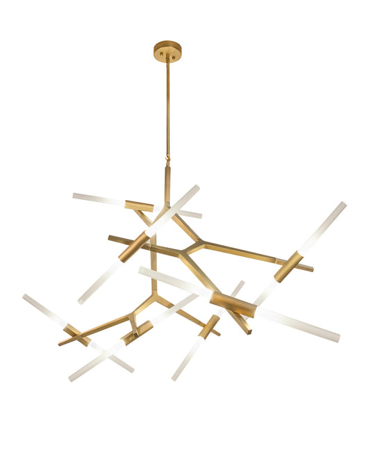 San Vicente 14 Light Chandelier - Brushed Brass Finish