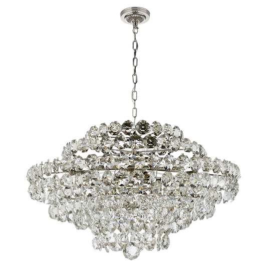 Sanger Large Chandelier - Polished Nickel