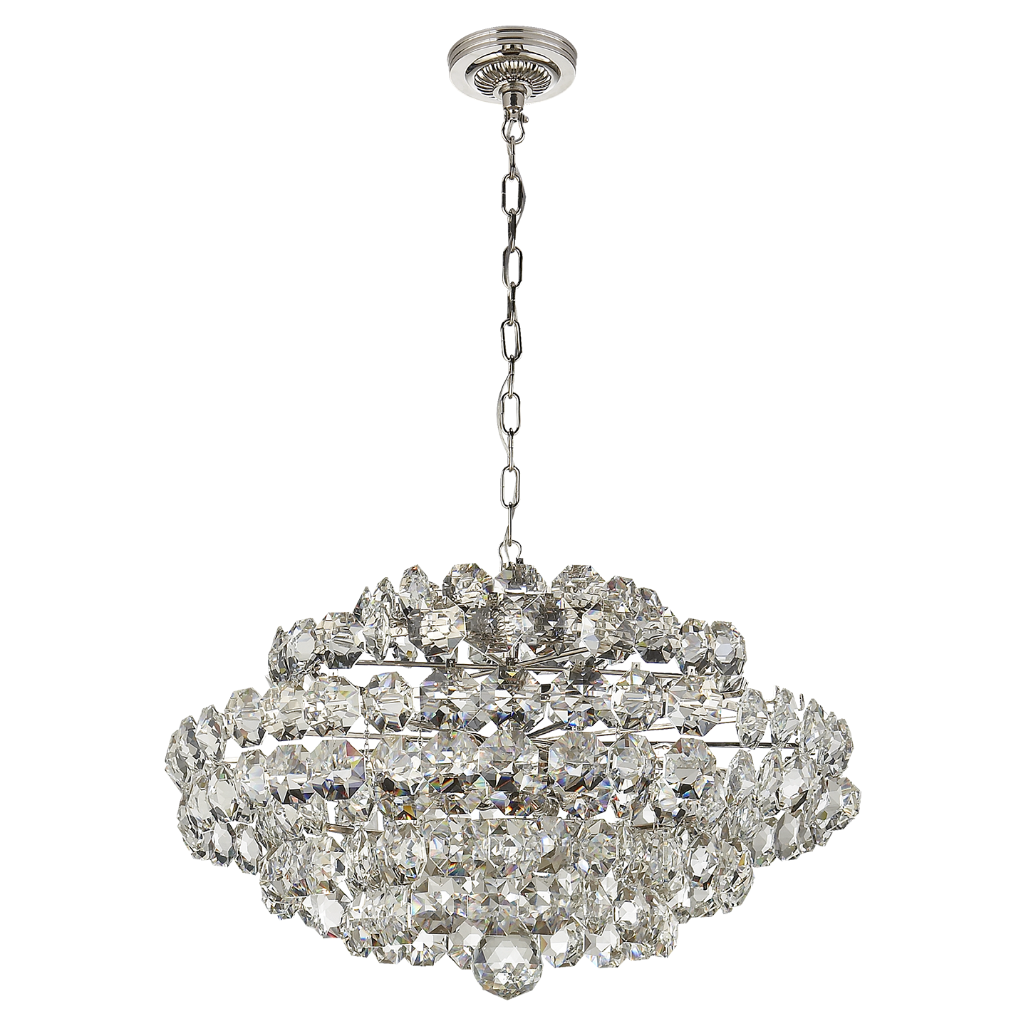 Sanger Small Chandelier - Polished Nickel