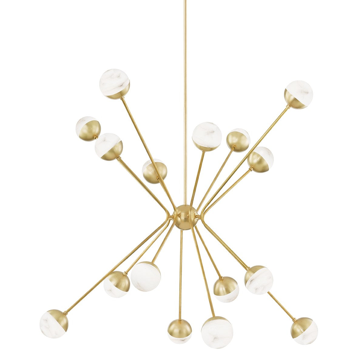 Saratoga Large Chandelier - Aged Brass Finish