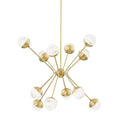 Load image into Gallery viewer, Saratoga Small Chandelier - Aged Brass Finish
