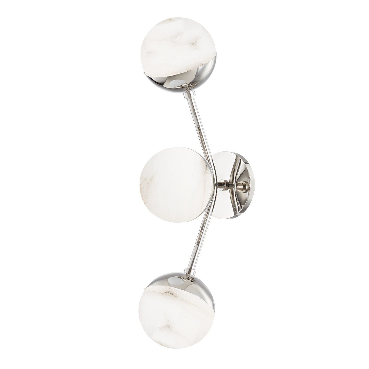 Saratoga 3-Light Wall Sconce - Polished Nickel Finish