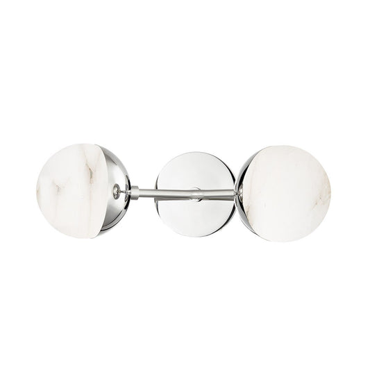 Saratoga 2-Light Wall Sconce - Polished Nickel Finish