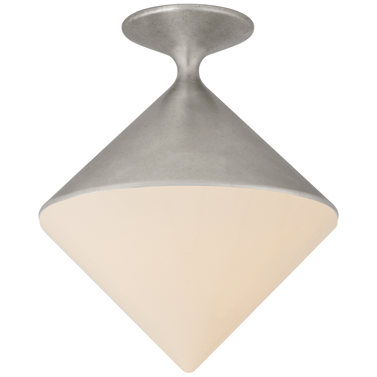 Sarnen Small Flush Mount - Burnished Silver Leaf Finish