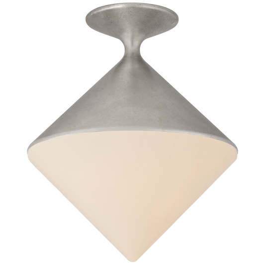 Sarnen Small Flush Mount - Burnished Silver Leaf Finish