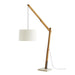 Sarsa Floor Lamp - Natural & White Linen Shade