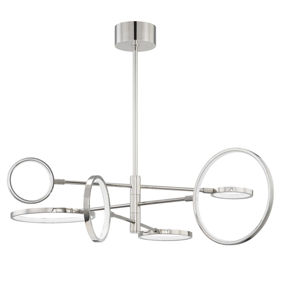 Saturn Chandelier - Polished Nickel Finish 