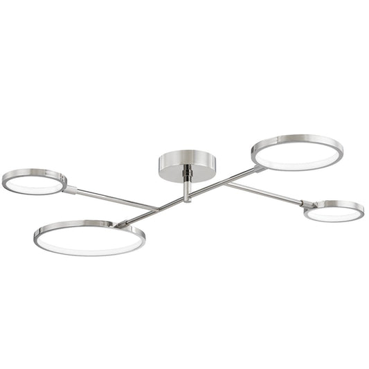 Saturn Semi-Flushmount - Polished Nickel Finish