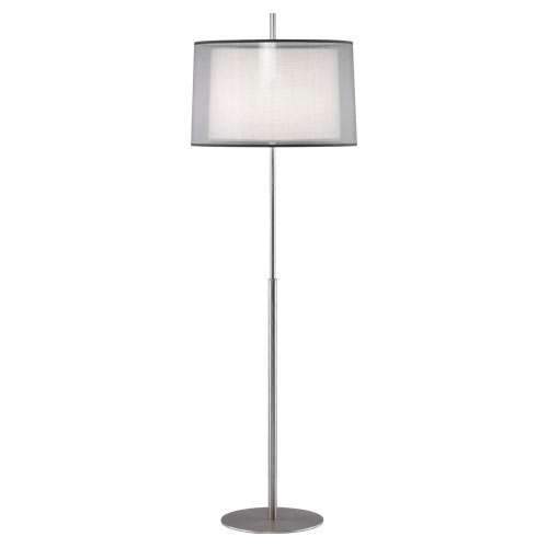 Saturnia Floor Lamp - Stainless Steel/Grey Shade