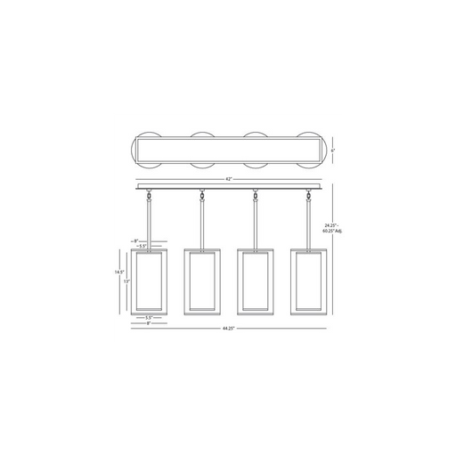Saturnia Linear Chandelier - Diagram