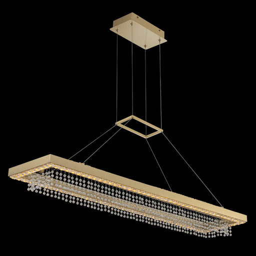 Saturno Linear Suspension - Brushed Champagne Gold Finish