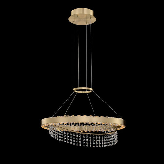 Saturno 20" Pendant - Brushed Champagne Gold Finish