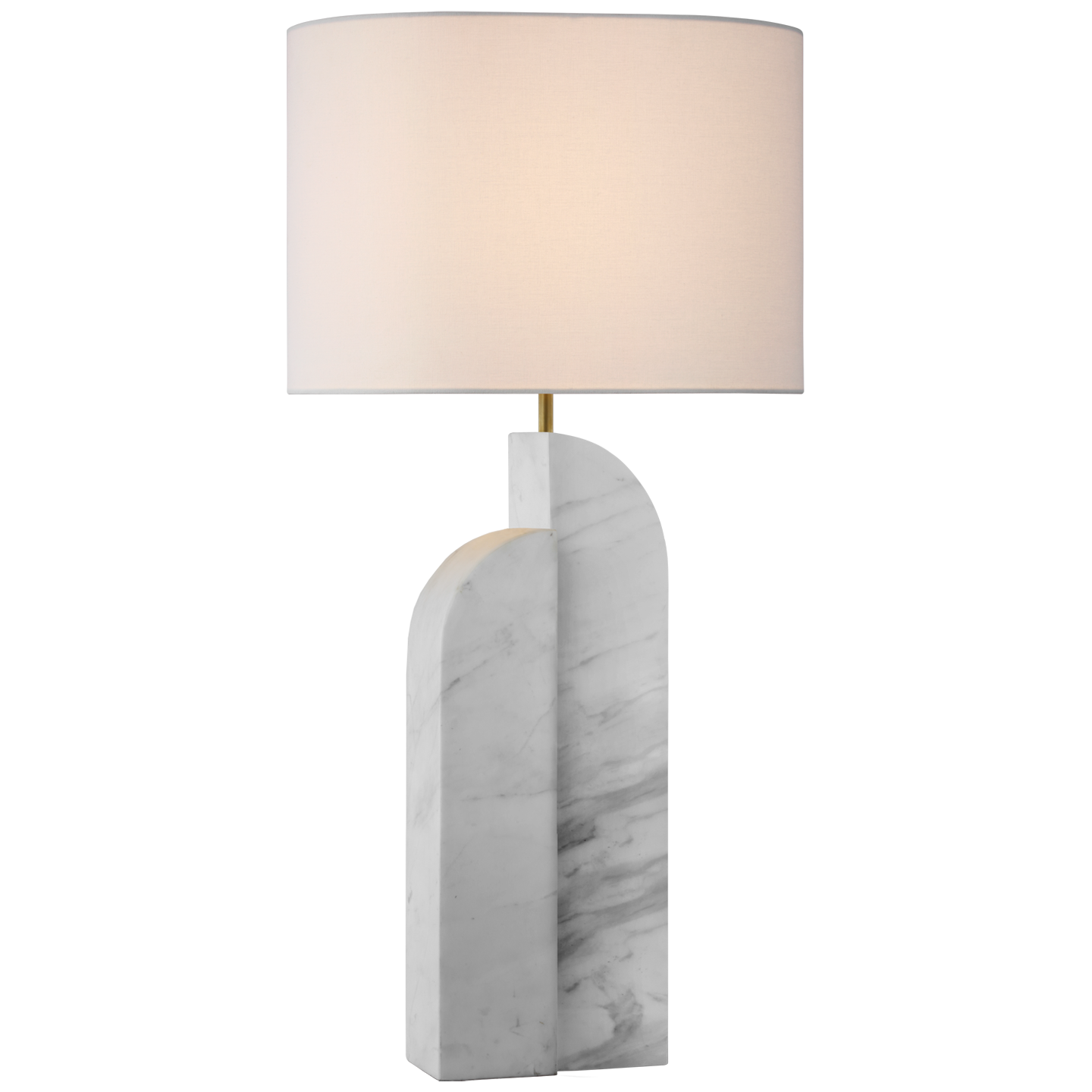 Savoye Left Table Lamp - White Marble