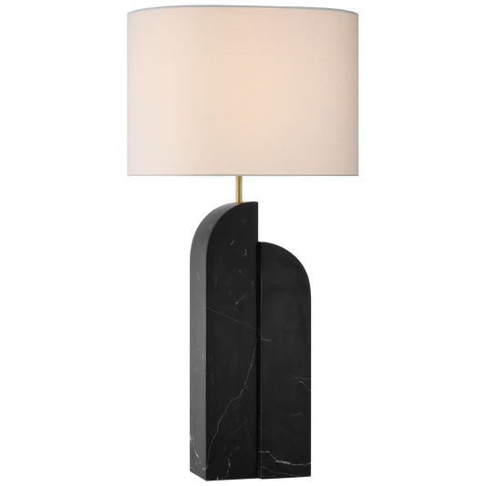 Savoye Right Table Lamp - Black Marble