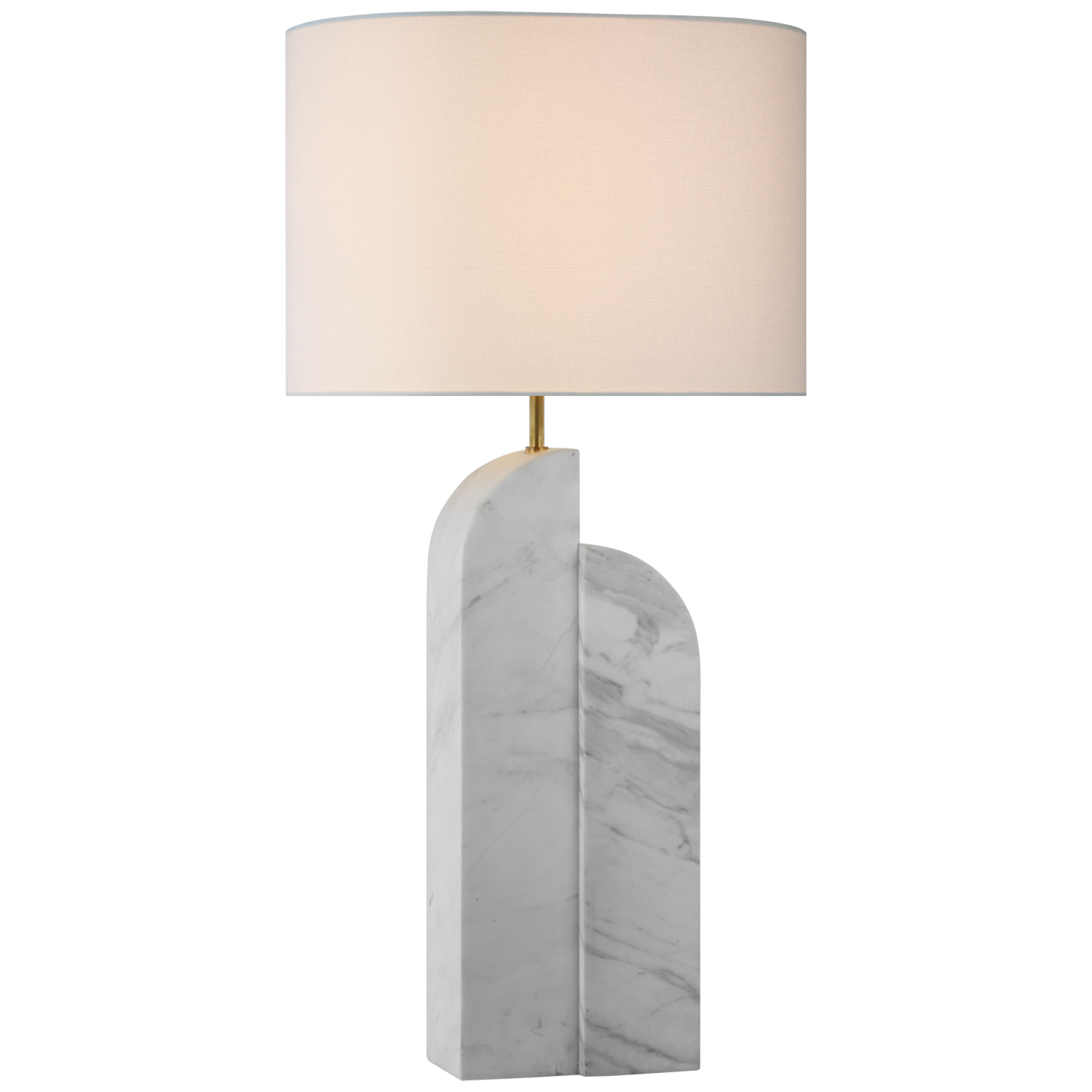 Savoye Right Table Lamp - White Marble