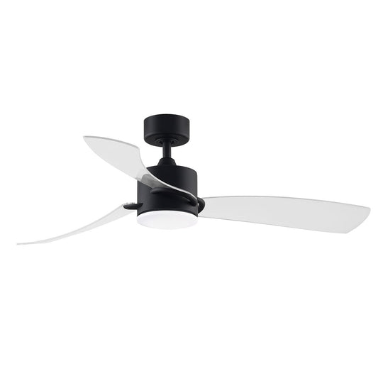 SculptAire LED Ceiling Fan - Black Finish with Clear Blades