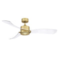 Load image into Gallery viewer, SculptAire LED Ceiling Fan - Brushed Satin Brass Finish with Clear Blades
