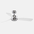 Load image into Gallery viewer, SculptAire LED Ceiling Fan - Chrome Finish with Clear Blades
