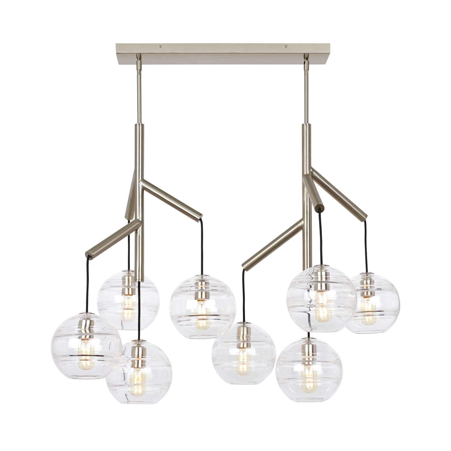 Sedona Double LED Chandelier - Satin Nickel Finish
